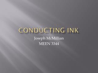 CONDUCTING INK