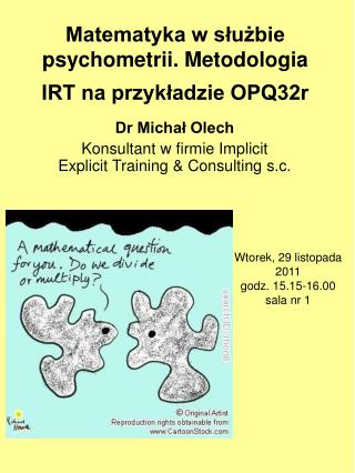 Matematyka w służbie psychometrii. Metodologia IRT na przykładzie OPQ32r