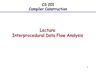 CS 201 Compiler Construction