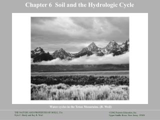 Chapter 6 Soil and the Hydrologic Cycle