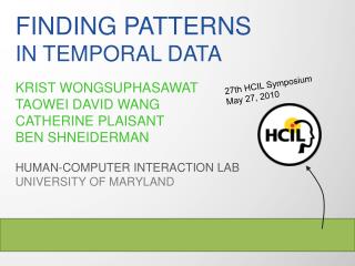 F inding patterns in temporal data