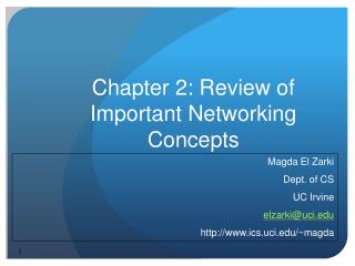 Chapter 2: Review of Important Networking Concepts