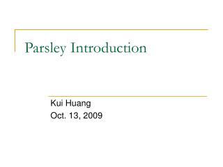 Parsley Introduction