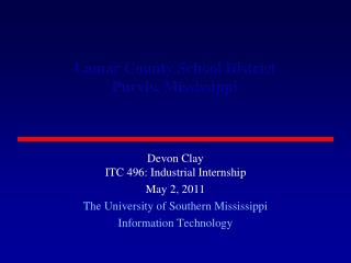 Lamar County School District Purvis, Mississippi
