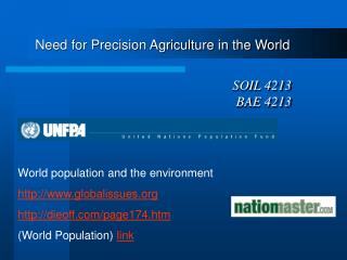 Need for Precision Agriculture in the World