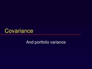 Covariance