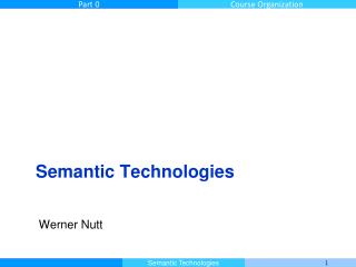 Semantic Technologies