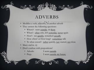 Adverbs