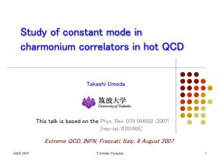 Study of constant mode in charmonium correlators in hot QCD