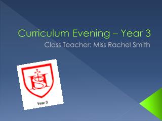 Curriculum Evening – Year 3