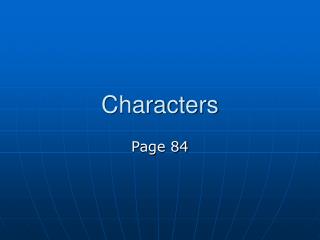 Characters