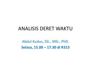 ANALISIS DERET WAKTU