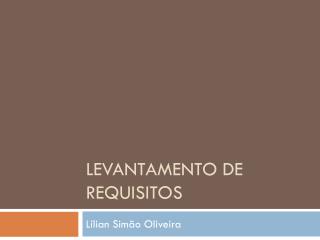 Levantamento de requisitos