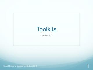 Toolkits