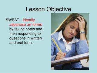 Lesson Objective