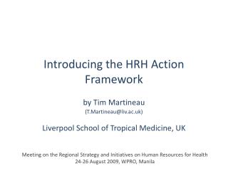 Introducing the HRH Action Framework