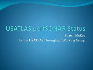 USATLAS perfSONAR Status