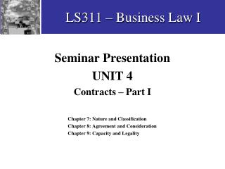 LS311 – Business Law I