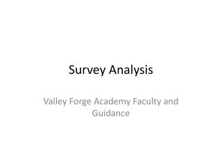 Survey Analysis