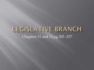 Legislative Branch