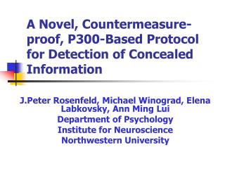 A Novel, Countermeasure-proof, P300-Based Protocol for Detection of Concealed Information