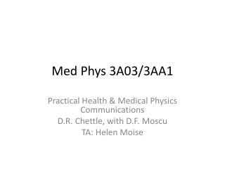 Med Phys 3A03/3AA1