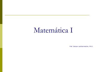 Matemática I