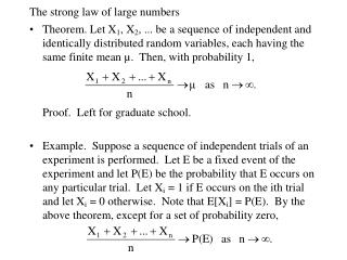 The strong law of large numbers