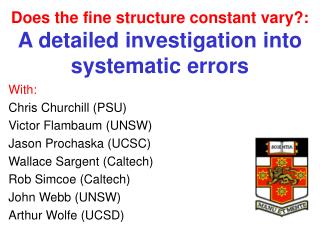 Does the fine structure constant vary?: A detailed investigation into systematic errors