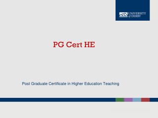 PG Cert HE