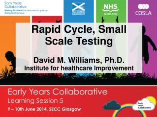 Rapid Cycle, Small Scale Testing David M. Williams, Ph.D. Institute for healthcare Improvement
