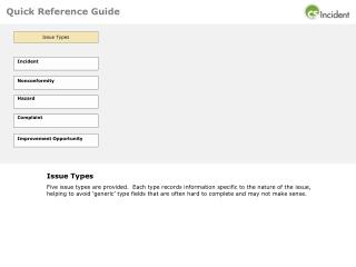 Issue Types
