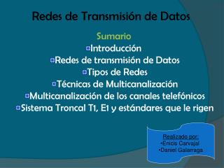 Redes de Transmisión de Datos