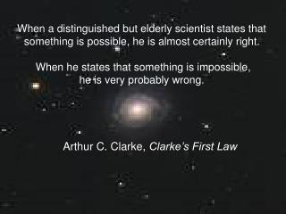 Arthur C. Clarke, Clarke’s First Law