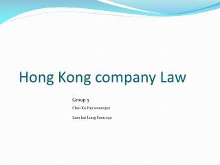 Hong Kong company Law