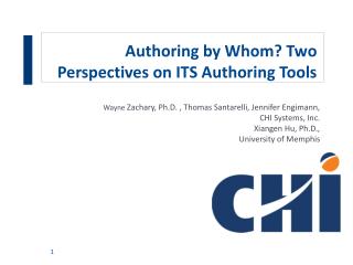 Authoring by Whom? Two Perspectives on ITS Authoring Tools