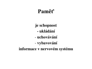 Paměť