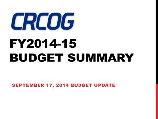 FY2014-15 Budget Summary