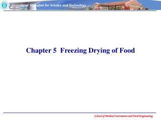 Chapter 5 Freezing Drying of Food