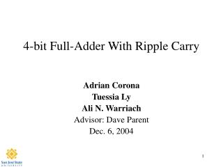 4-bit Full-Adder With Ripple Carry