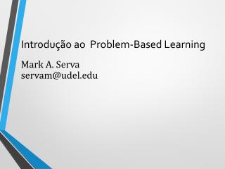 Introdução ao Problem-Based Learning