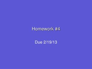 Homework #4
