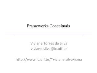 Frameworks Conceituais