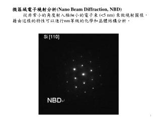 微區域電子繞射分析 ( Nano Beam Diffraction, NBD)