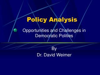 Policy Analysis