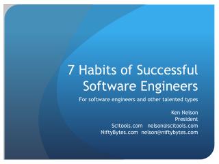 7 Habits of Successful Software Engineers
