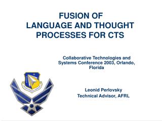 FUSION OF LANGUAGE AND THOUGHT PROCESSES FOR CTS