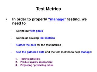 Test Metrics