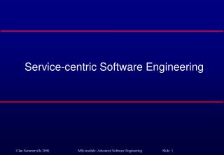 Service-centric Software Engineering