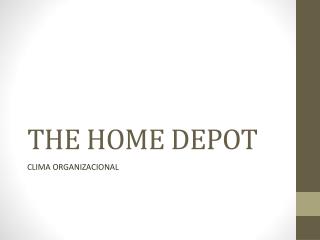 THE HOME DEPOT